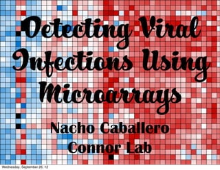 Detecting Viral
     Infections Using
       Microarrays
                              Nacho Caballero
                                Connor Lab
Wednesday, September 26, 12
 