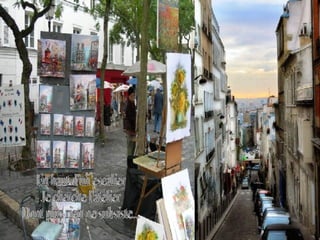 En haut d'un escalier  Je cherche l'atelier  Dont plus rien ne subsiste...  