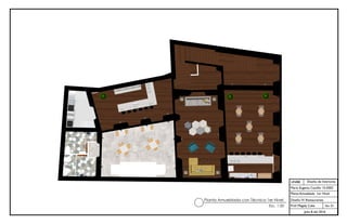 VECTORWORKS EDUCATIONAL VERSION
VECTORWORKS EDUCATIONAL VERSION
UNIBE
Sec. 01
Julio 8 del 2016
Diseño de Interiores
María Eugenia Castillo 15-0302
Planta Amueblada 1er Nivel
Diseño IV: Restaurantes
Prof. Magaly Caba
Planta Amueblada con Técnica 1er Nivel
Esc. 1:50
 