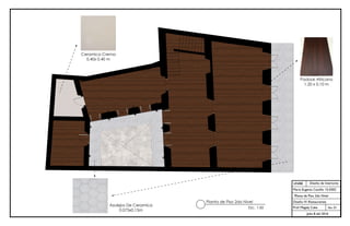 UNIBE
Sec. 01
Julio 8 del 2016
Diseño de Interiores
María Eugenia Castillo 15-0302
Planta de Piso 2do Nivel
Diseño IV: Restaurantes
Prof. Magaly Caba
VECTORWORKS EDUCATIONAL VERSION
Planta de Piso 2do Nivel
Esc. 1:50
Azulejos De Ceramica
0.075x0.15m
Ceramica Crema
0.40x 0.40 m
Padouk Africano
1.20 x 0.10 m
 