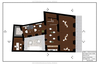 UNIBE
Sec.01
Julio 8 del 2016
Diseño de Interiores
María Eugenia Castillo 15-0302
Planta de Corte
Diseño IV: Restaurantes
Prof. Magaly Caba
VECTORWORKS EDUCATIONAL VERSION
VECTORWORKS EDUCATIONAL VERSION
 