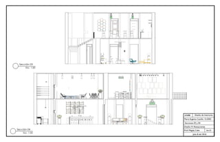 UNIBE
Sec.01
Julio 8 del 2016
Diseño de Interiores
María Eugenia Castillo 15-0302
Secciones 03 y 04
Diseño IV: Restaurantes
Prof. Magaly Caba
VECTORWORKS EDUCATIONAL VERSION
VECTORWORKS EDUCATIONAL VERSION
Sección 04
Esc. 1:50
Sección 03
Esc. 1:50
 