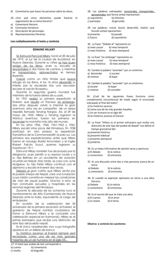 Cuadernillo de Ejercicios para Español. 2o Grado