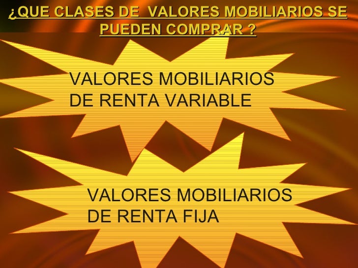 Clases De Valores Mobiliarios Gufa