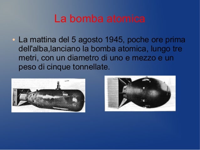 Chi Ha Scoperto La Bomba Atomica La bomba atomica