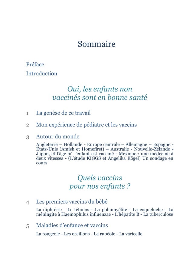 La Bonne Sante Des Enfants Non Vaccines Francoise Berthoud La Bonne Sante Des Enfants Non Vaccines Francoise Berthoud