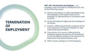 Work Termination Code LABOR-CODE-OF-THE-PHILIPPINES-POWER-POINT | PPTX