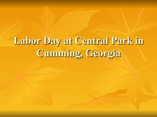 Labor Day at Central Park in Cumming, Georgia 