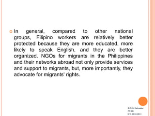 PS 201 Labor Migration And The Global Filipino | PPSX