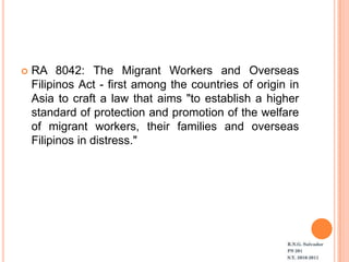 PS 201 Labor Migration And The Global Filipino | PPSX