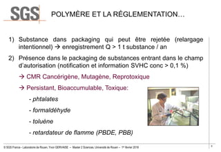 5
© SGS France - Laboratoire de Rouen, Yvon GERVAISE – Master 2 Sciences, Université de Rouen – 1er février 2018
1) Substa...