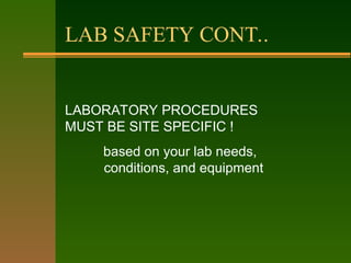 Laboratories Biological Safety Design Manual | PPT