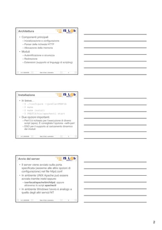 Laboratorio Di  Basi Di  Dati 08  Il  Web Server  Apache