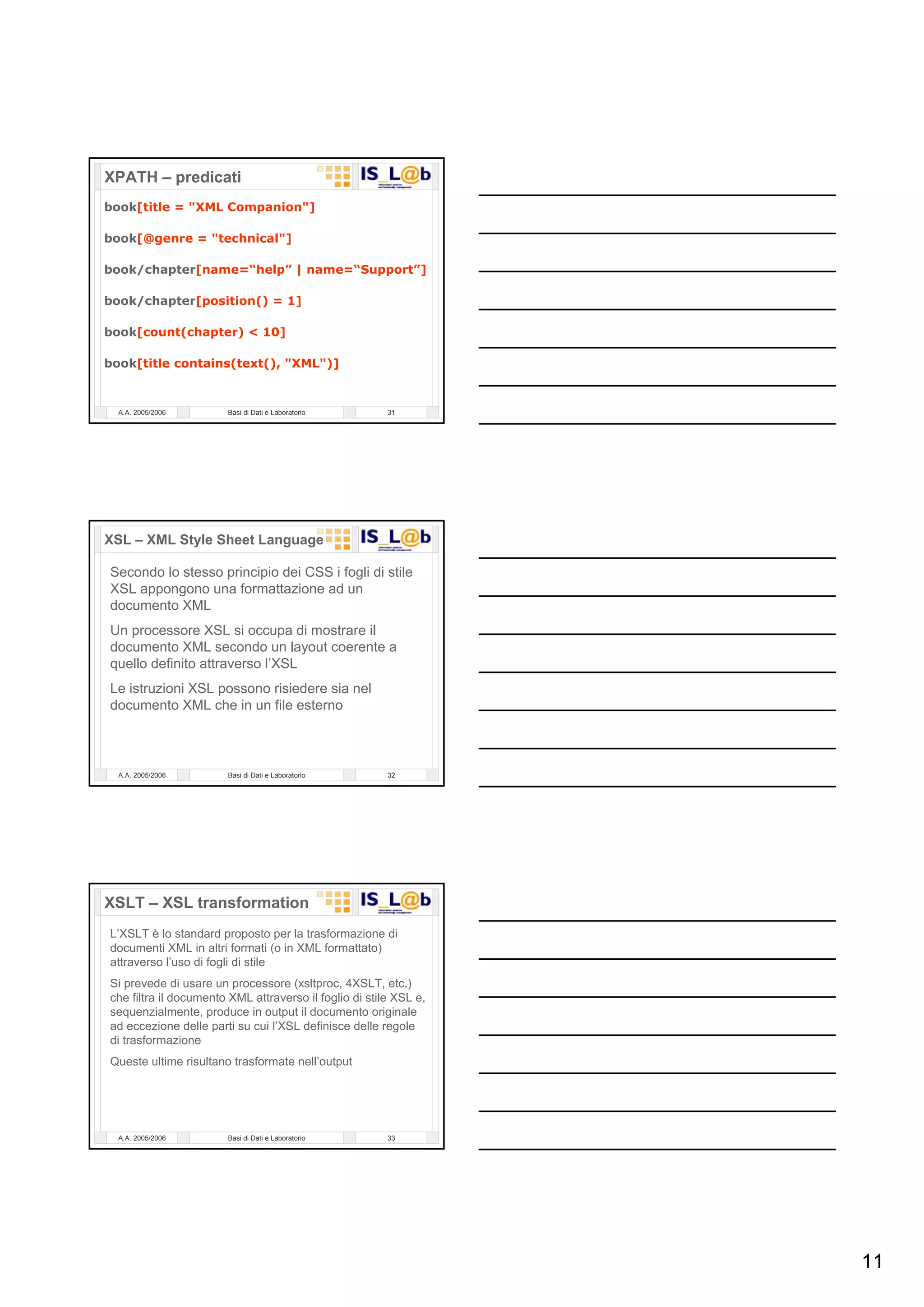 Laboratorio Di  Basi Di  Dati 12  P H P   Gestione Di File  X M L