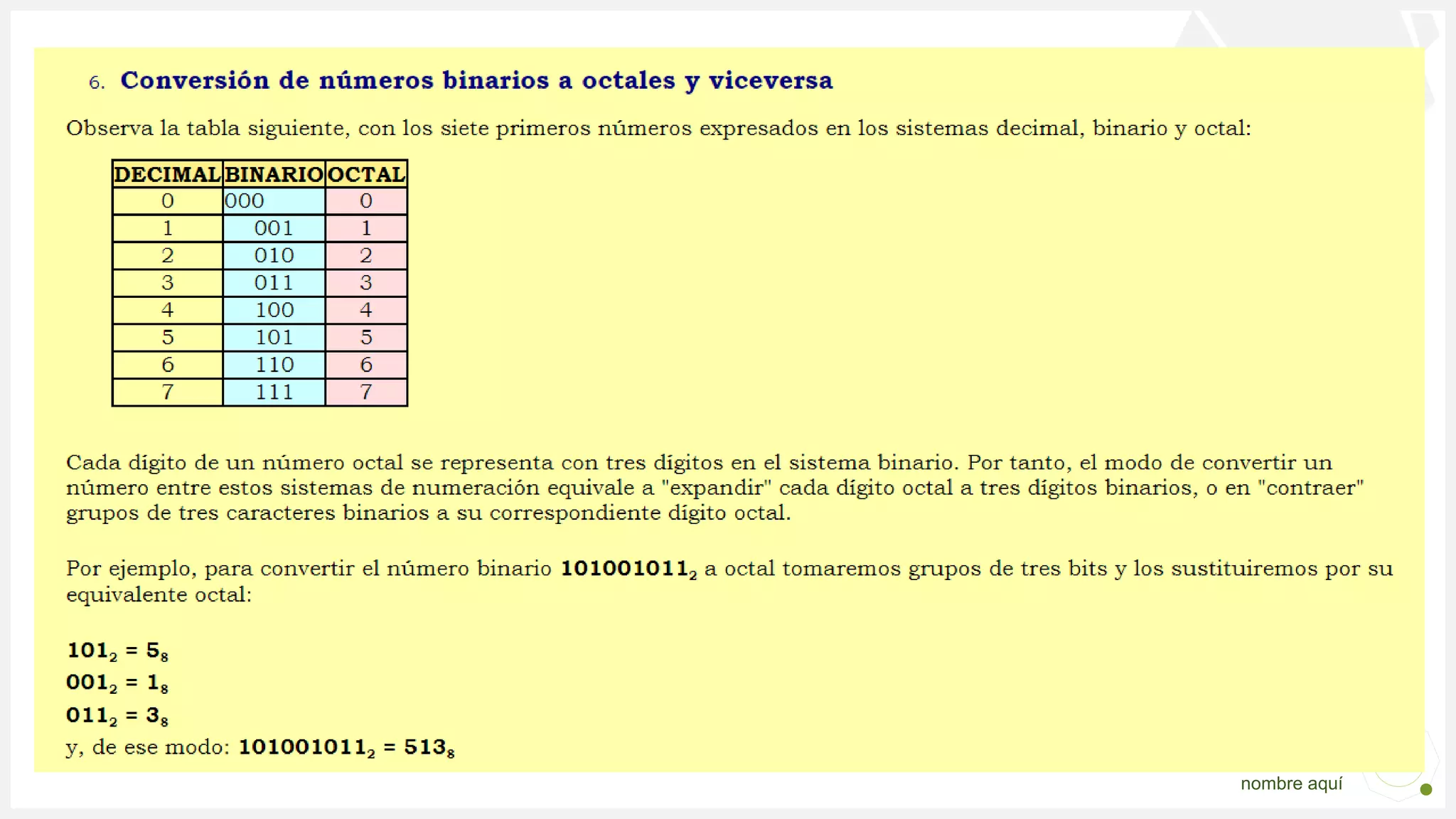 Sistemas Numéricos y Sus Conversiones | PPTX