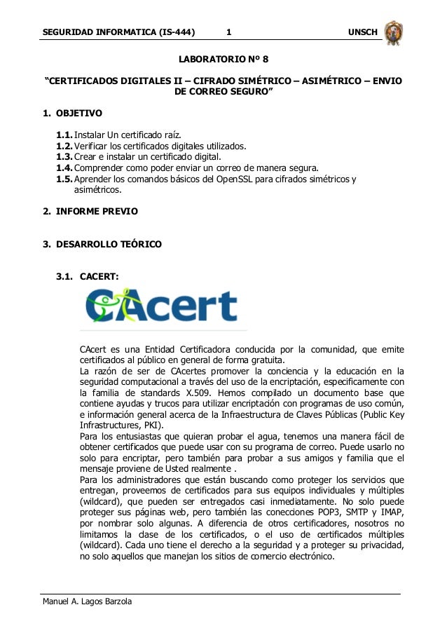 Certificados Cacert
