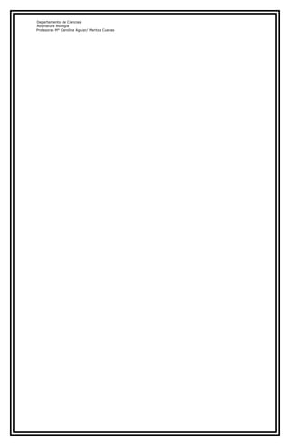 Departamento de Ciencias
Asignatura Biología
Profesoras M° Carolina Aguiar/ Maritza Cuevas
 