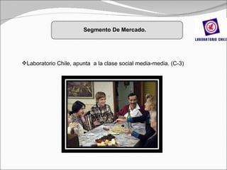 Segmento De Mercado. Laboratorio Chile, apunta  a la clase social media-media. (C-3) 