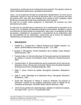 Guía para la validación y la verificación de los procedimientos de ...