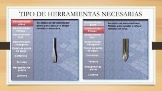 TIPO DE HERRAMIENTAS NECESARIAS
 