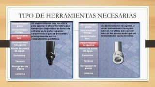 TIPO DE HERRAMIENTAS NECESARIAS
 