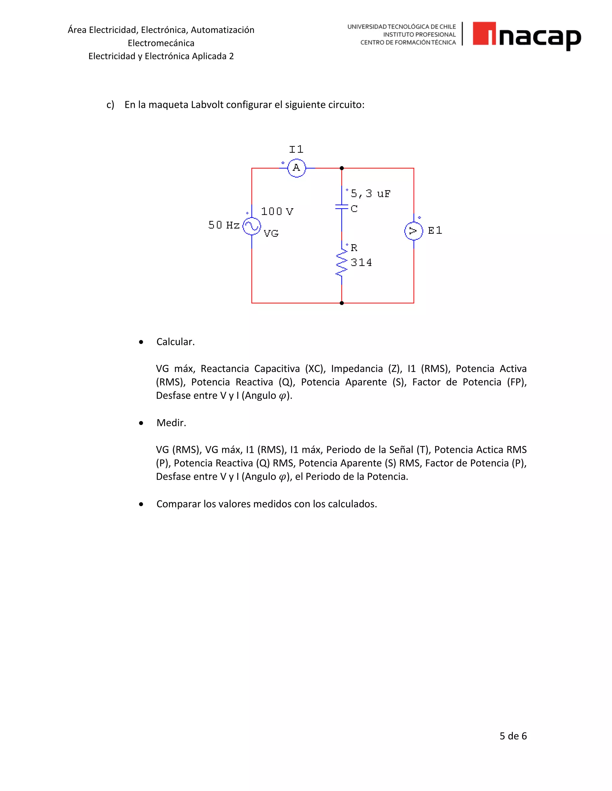 Laboratorio virtual labvolt 1 carga rlc | PDF