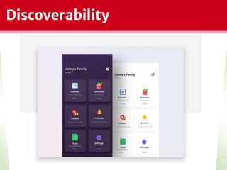 Discoverability
*
 