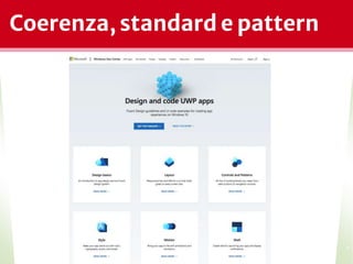 Coerenza, standard e pattern
*
 