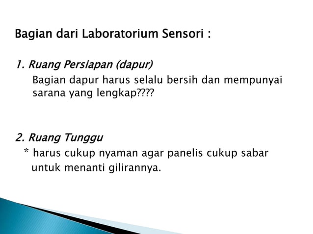 Laboratorium uji sensori | PPTX
