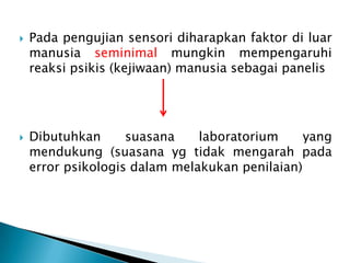 Laboratorium uji sensori | PPTX