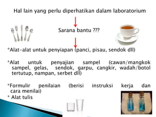 Laboratorium uji sensori | PPTX