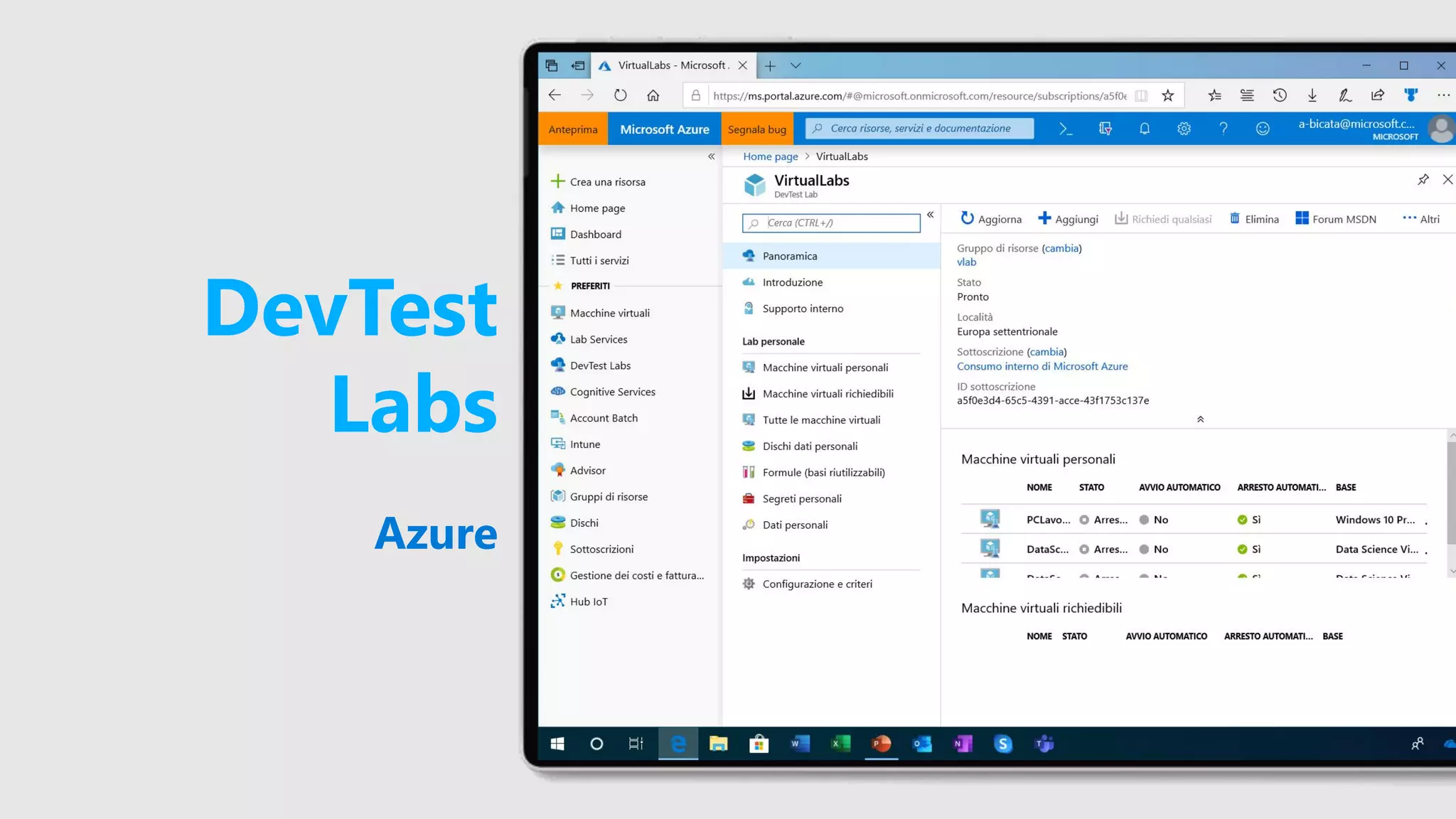 DevTest
Labs
Azure
 