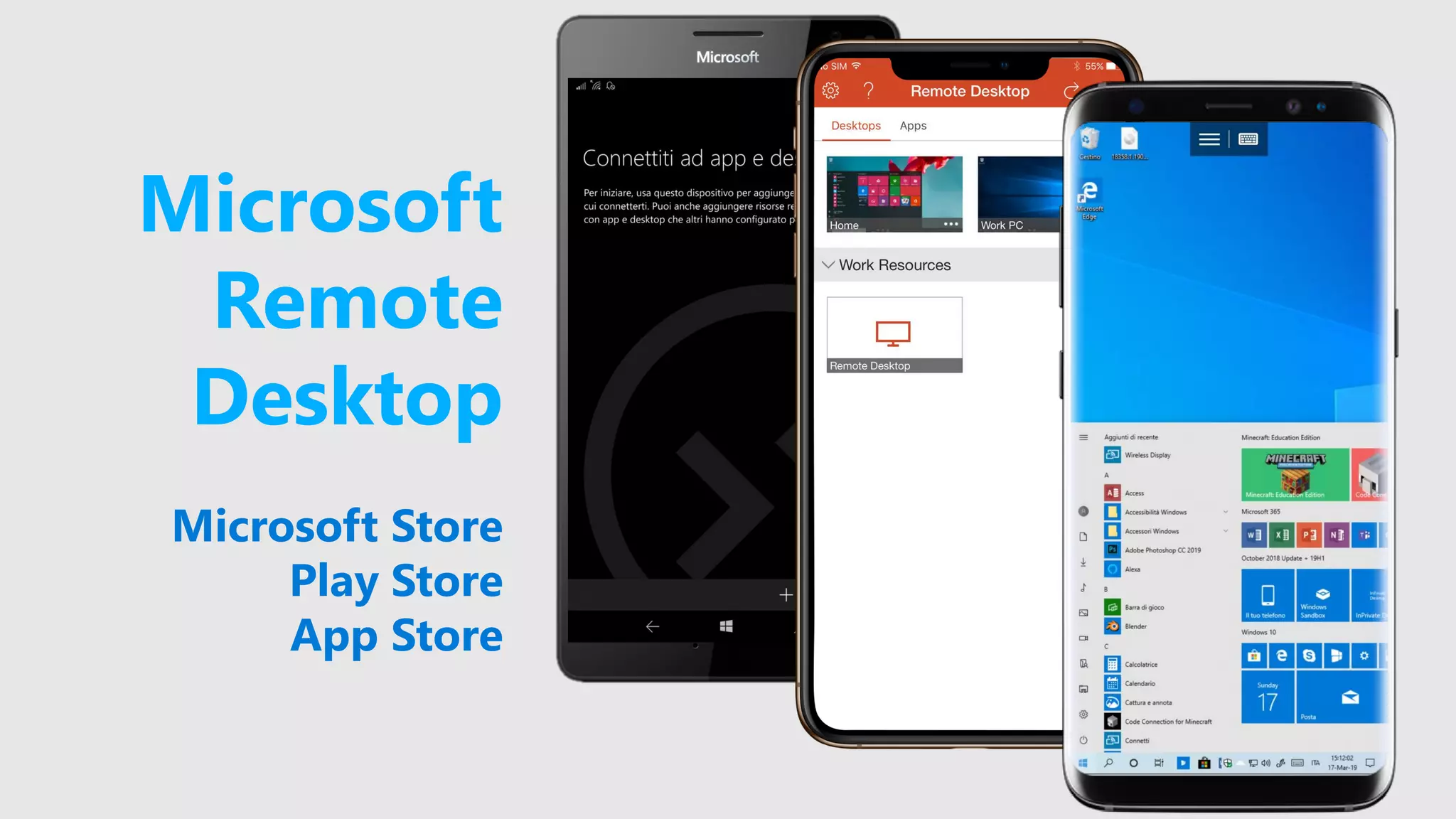 Microsoft
Remote
Desktop
Microsoft Store
Play Store
App Store
 