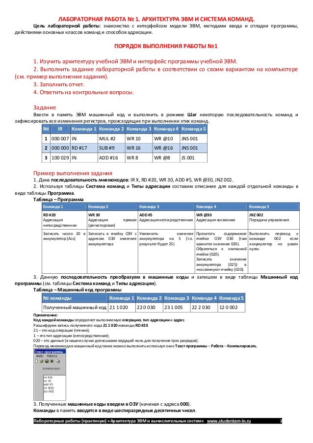 Эвм лабораторная работа