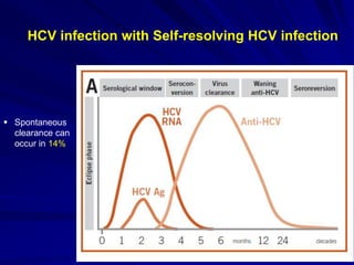 HCV infection with Self-resolving HCV infection
 Spontaneous
clearance can
occur in 14%
 