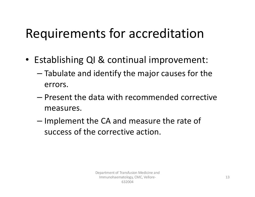 Laboratory accreditation