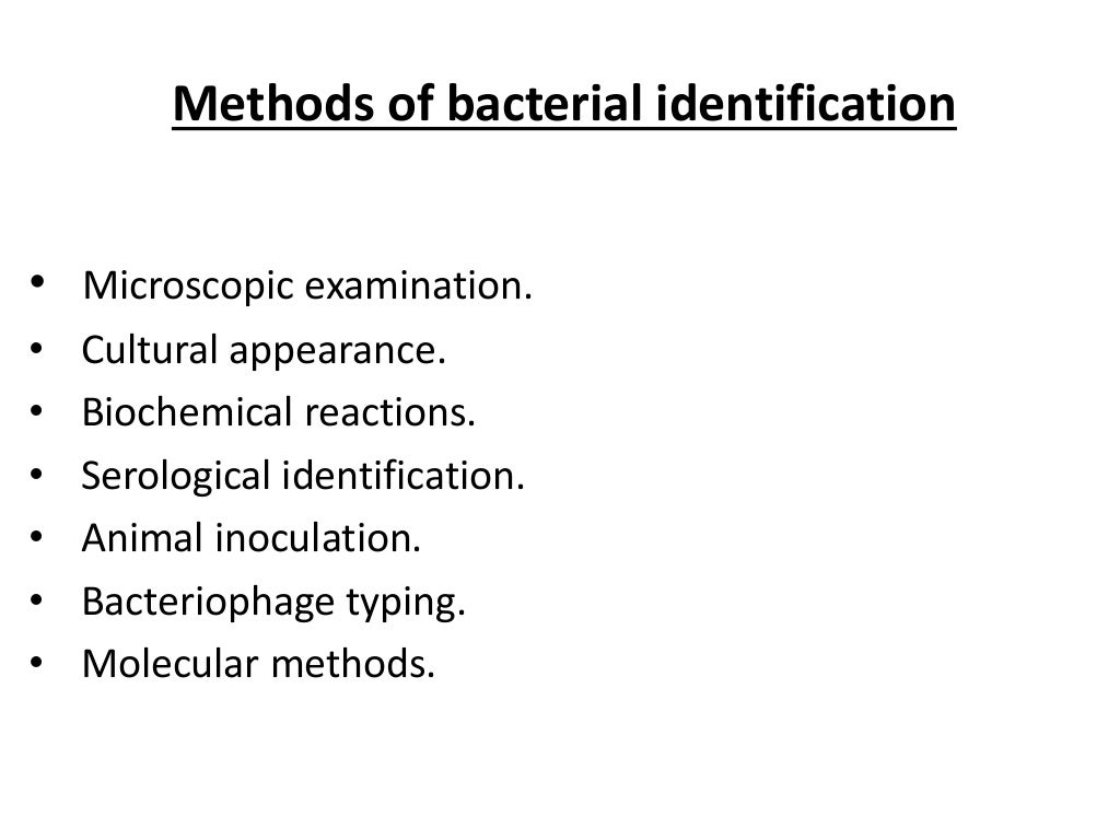 Laboratory diagnosis of bacteria