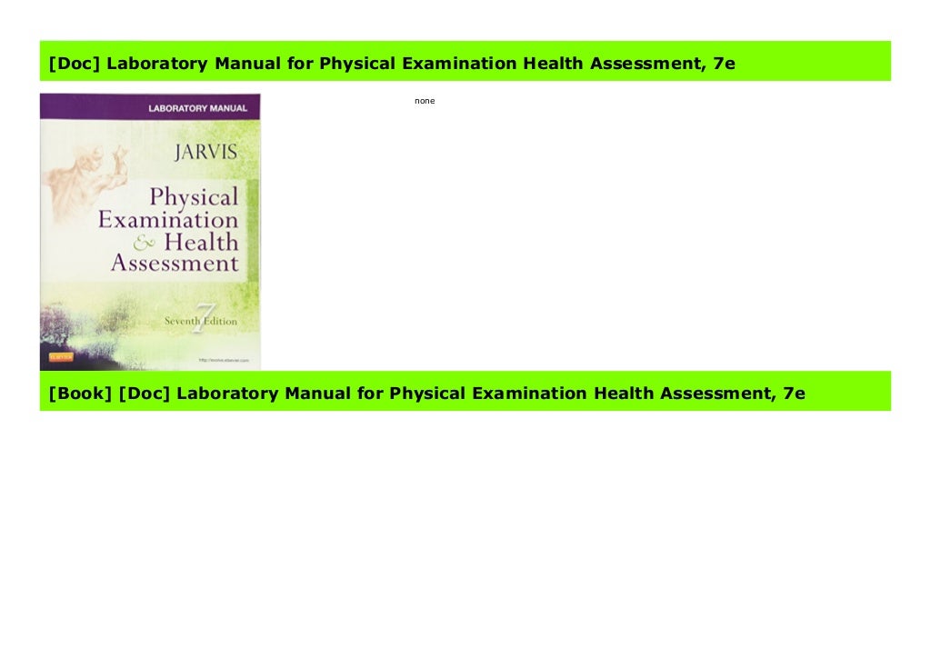 [Doc] Laboratory Manual for Physical Examination Health Assessment, 7e