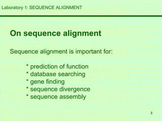 Laboratory 1 sequence_alignments | PPT