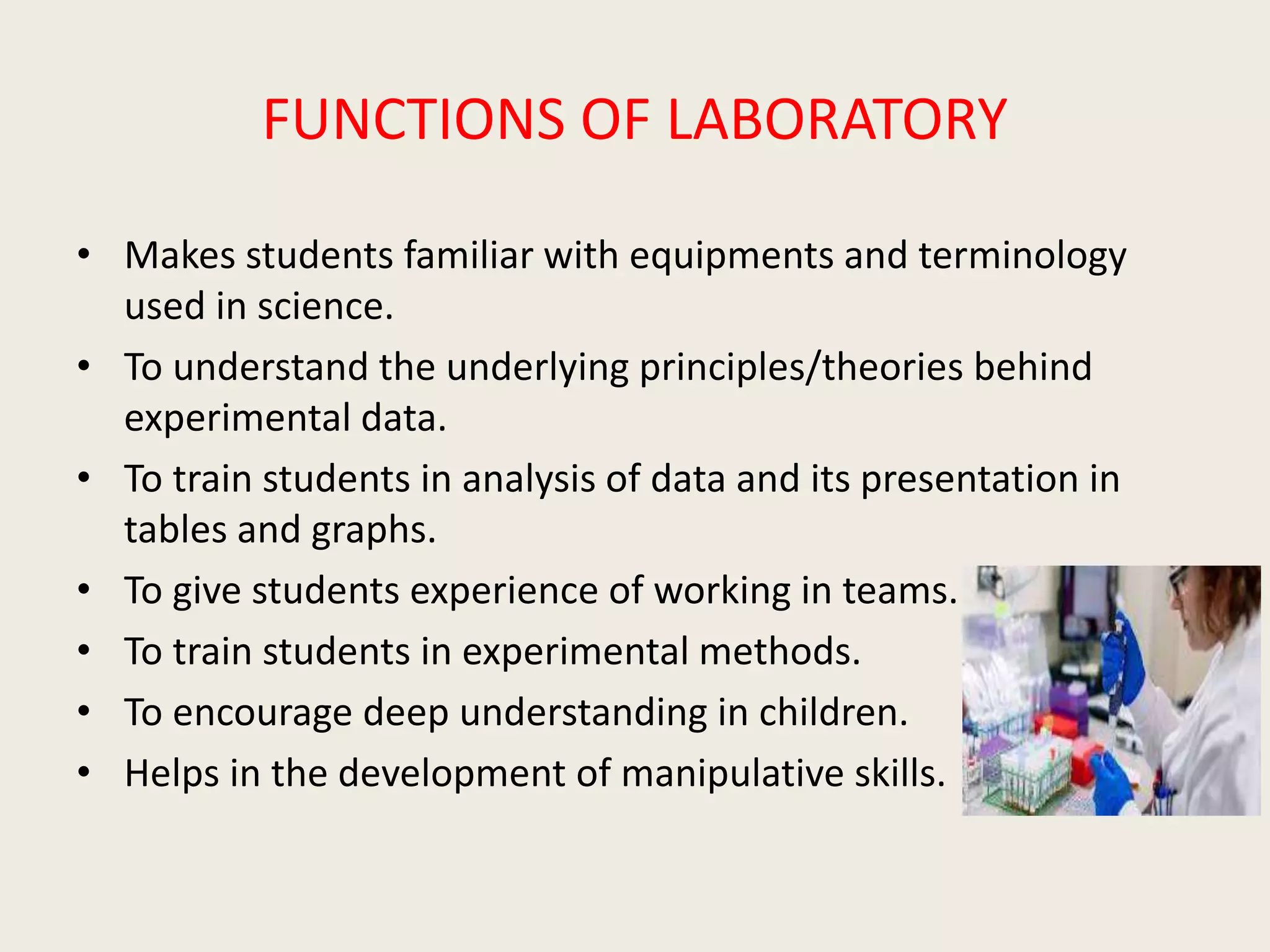Laboratory and its functions PPT