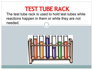 Test Tube Rack Incorrect Function Laboratory apparatus pharmacy | PPTX