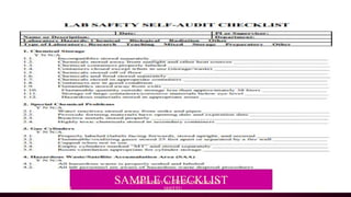 SAMPLE CHECKLIST
30/04/2021 7:14 PM
LABORATORY AUDIT BY DR LUKMAN
SHITTU.... 33
 