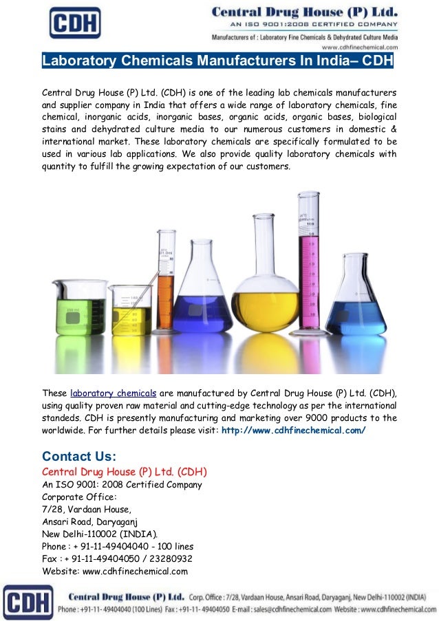Laboratory Chemicals Manufacturers India CDH