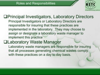 Correct labeling and storage of a HPLC waste chemical