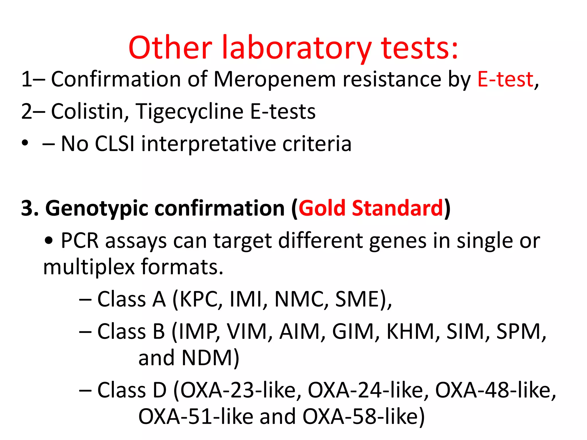Laboratory detection of resistant bacteria | PPTX