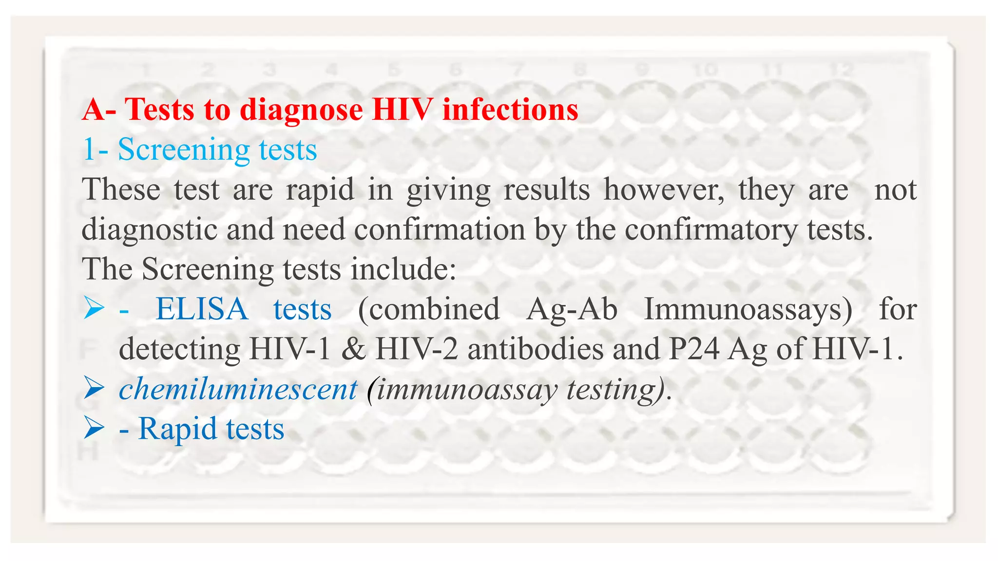 Laboratory diagnosis of (hiv) | PPTX