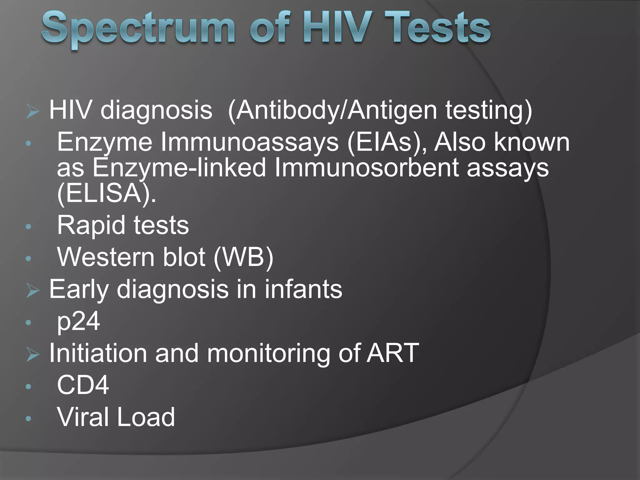 Laboratory diagnosis of hiv infections | PPTX