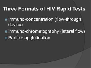 Laboratory diagnosis of hiv infections | PPTX