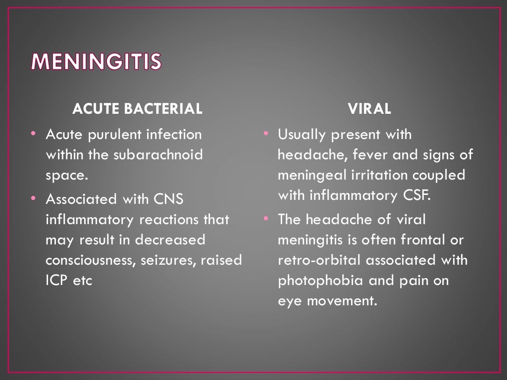 Laboratory diagnosis of meningitis