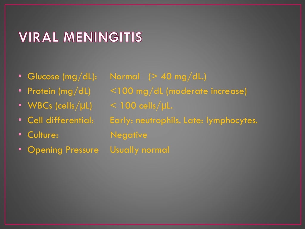 Laboratory diagnosis of meningitis